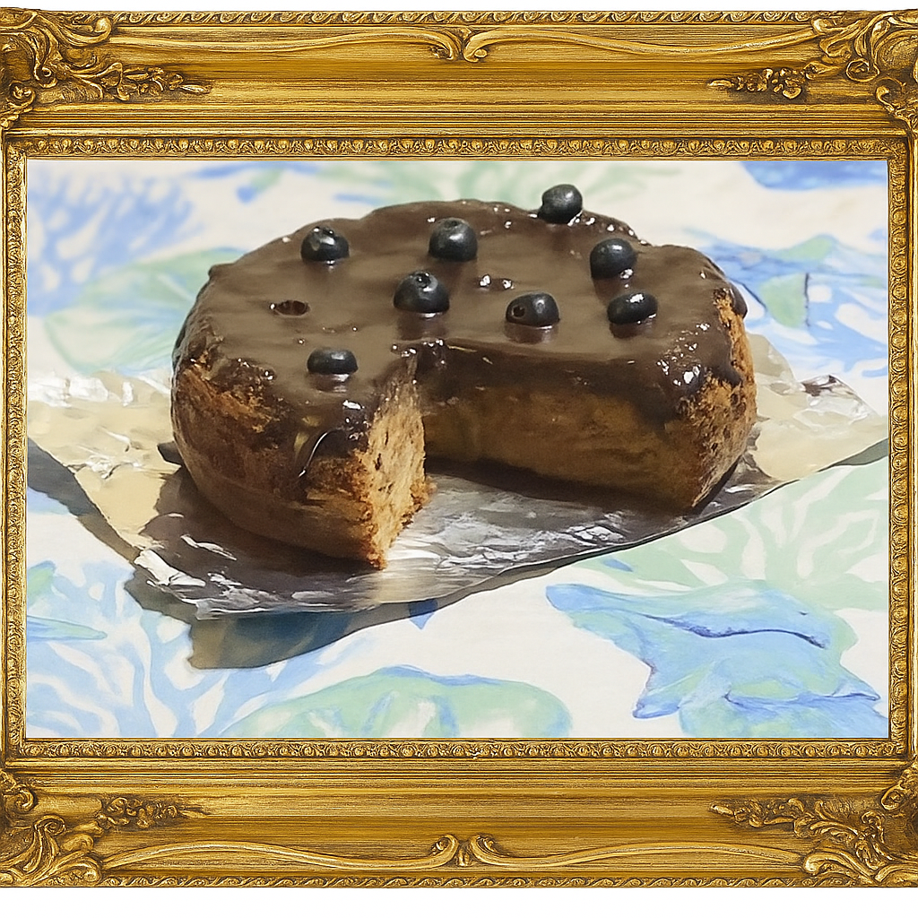 Chocolate cake with ganache drip